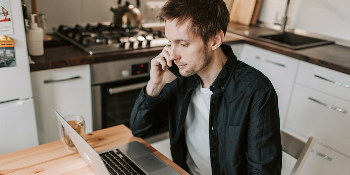 man with laptop